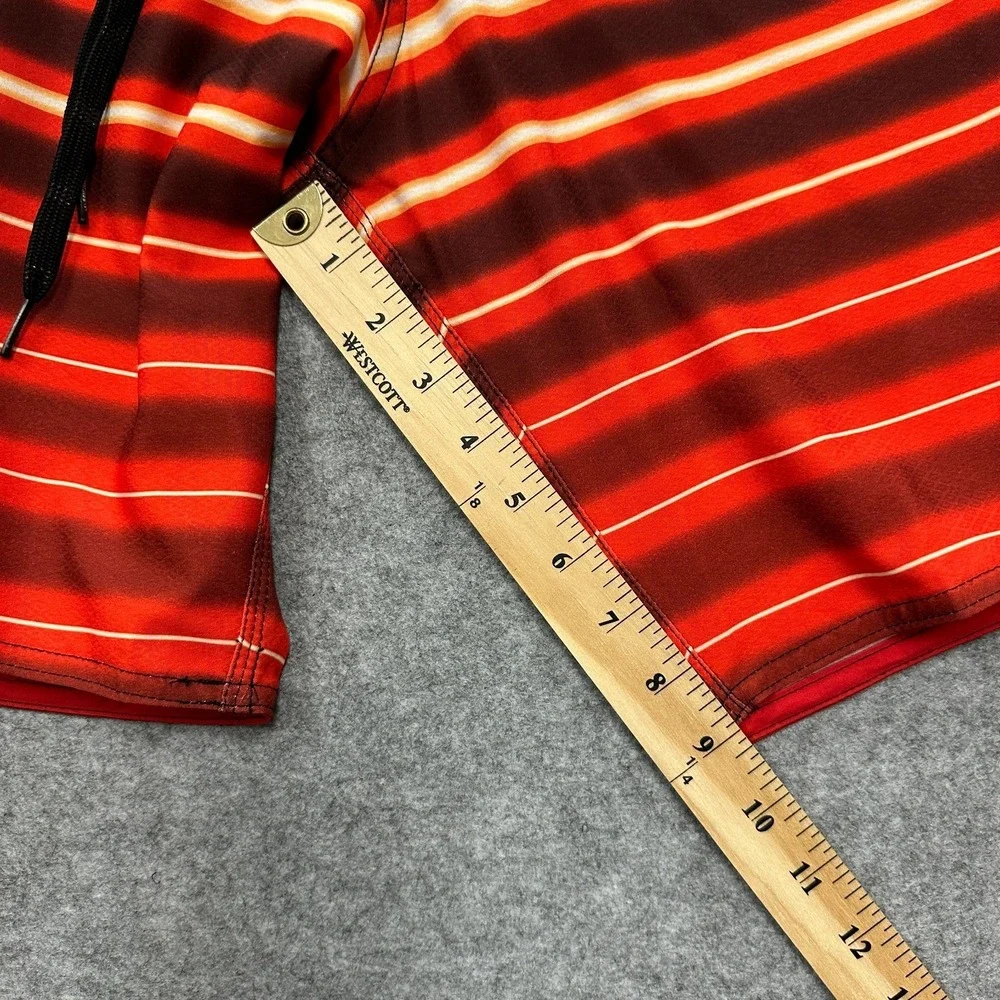 Micros Board Shorts Mens Size 36 NWT Back Red White‎ Stripes Key Loop Surf Swim